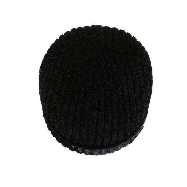 Gorro de punto de vellón grueso y transpirable para invierno