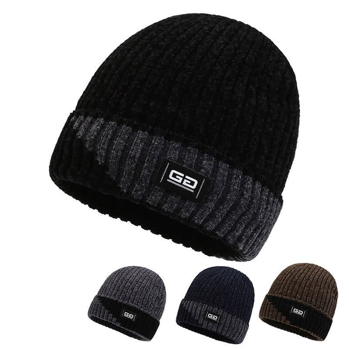 Gorro de punto de vellón grueso y transpirable para invierno