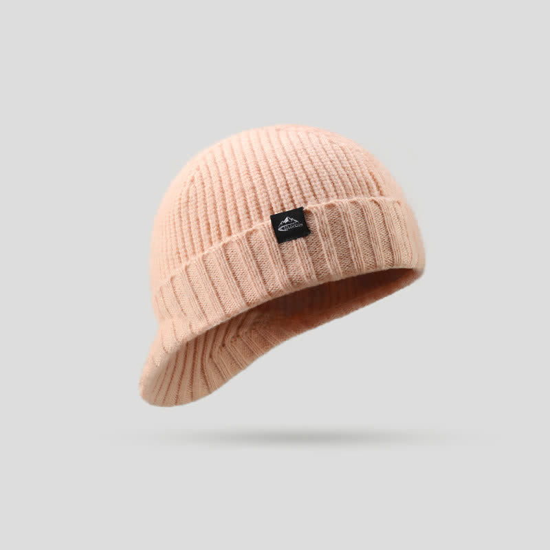 Gorro de punto de ala corta y elástico