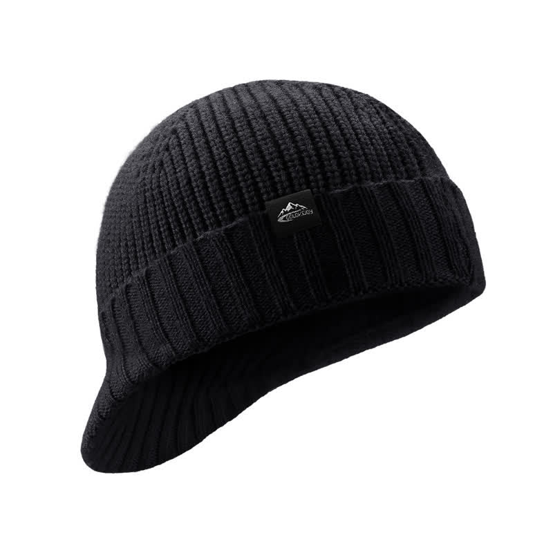 Gorro de punto de ala corta y elástico cómodo - Negro - Ajustable (21 5/8" - 23 5/8") - image 0