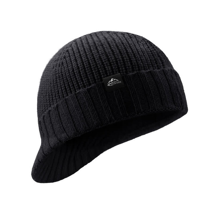 Gorro de punto de ala corta y elástico cómodo - Negro - Ajustable (21 5/8" - 23 5/8") - image 0