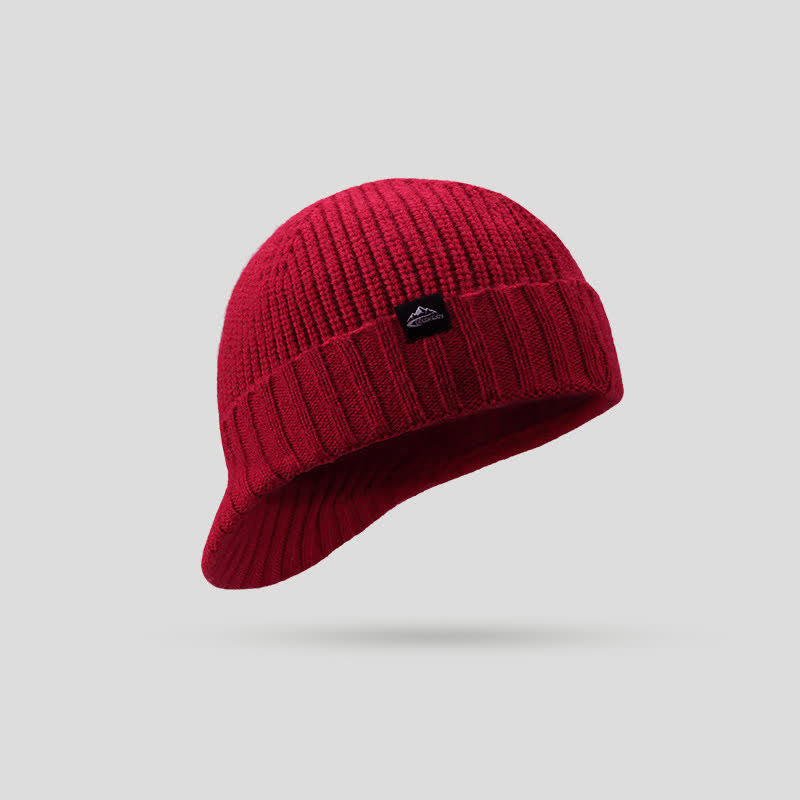 Gorro de punto de ala corta y elástico cómodo - Rojo oscuro - Ajustable (21 5/8" - 23 5/8") - image 11