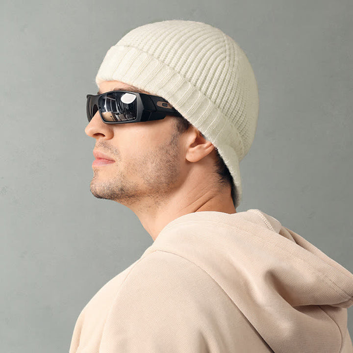 Gorro de punto de ala corta y elástico