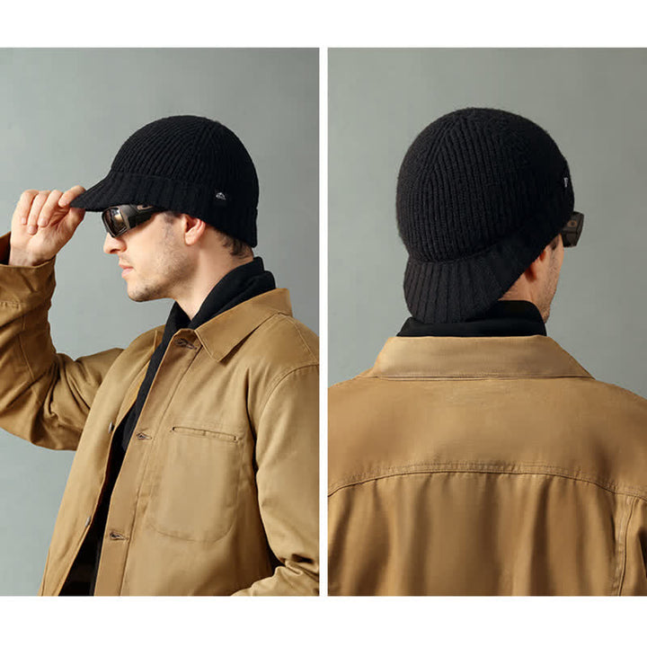 Gorro de punto de ala corta y elástico