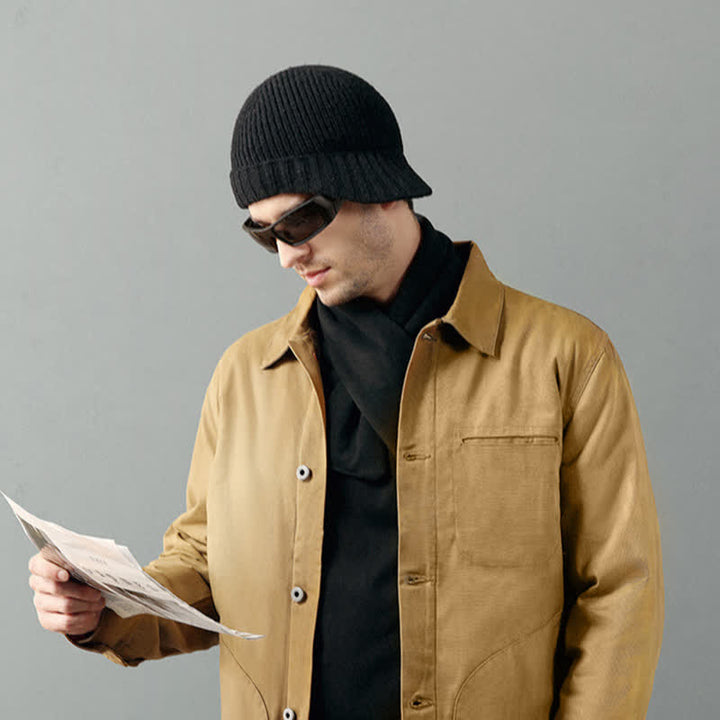 Gorro de punto de ala corta y elástico