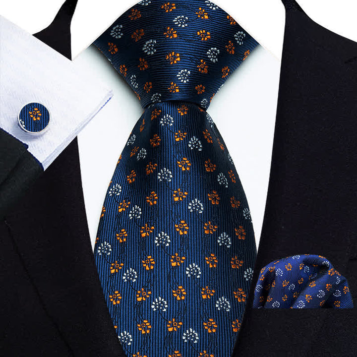 Conjunto de 3 corbatas para hombre con diseño abstracto de pequeños puntos florales