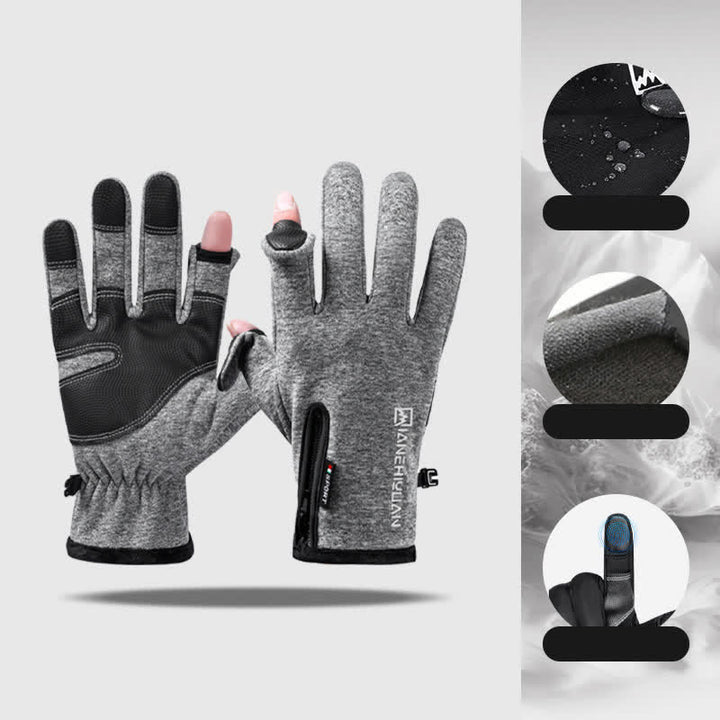 Guantes de entrenamiento antideslizantes con cremallera y solapa para los dedos que se pueden abrir