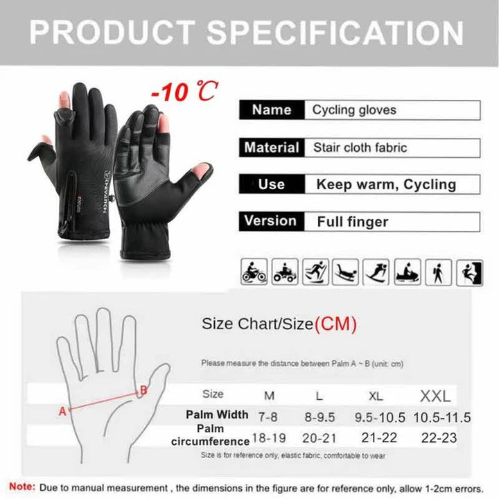 Guantes de entrenamiento antideslizantes con cremallera y solapa para los dedos que se pueden abrir