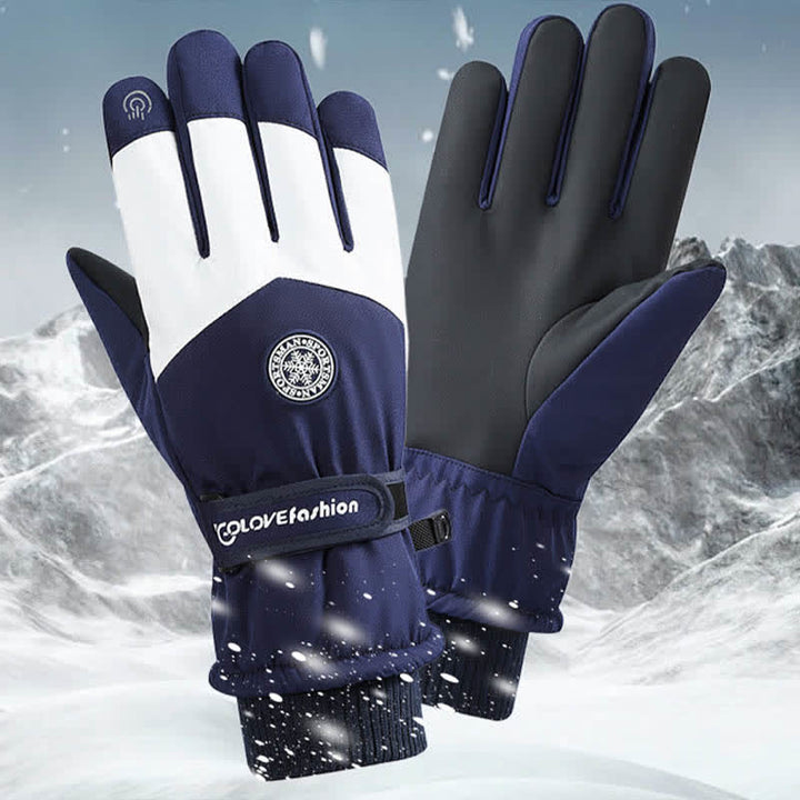 Guantes impermeables con forro polar para esquí al aire libre