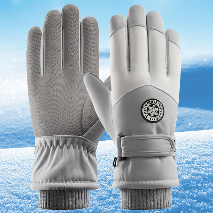 Guantes impermeables con forro polar para esquí al aire libre