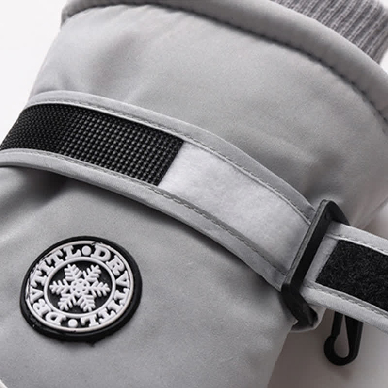 Guantes impermeables con forro polar para esquí al aire libre