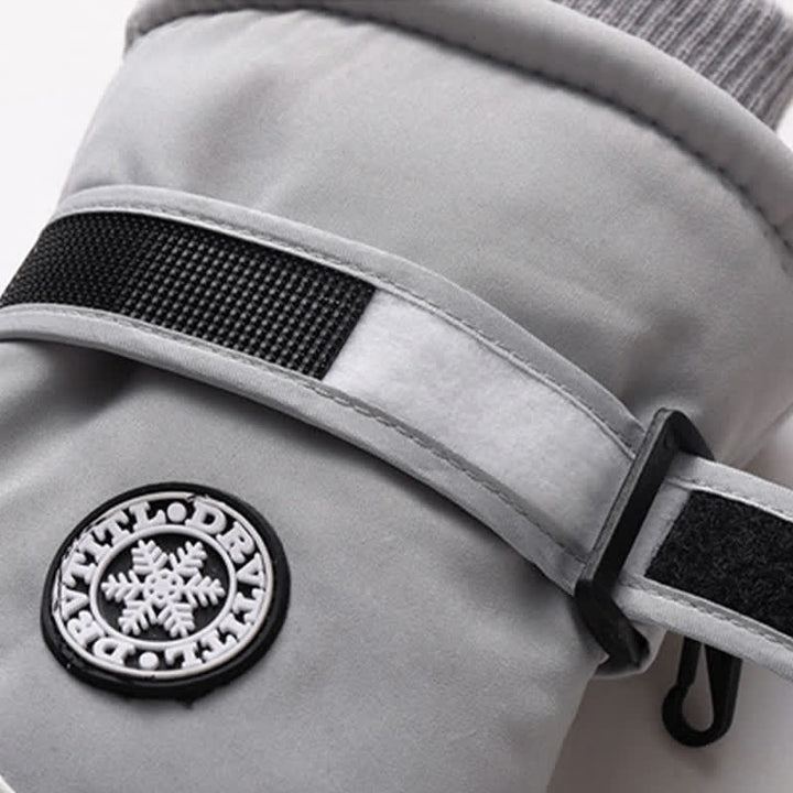 Guantes impermeables con forro polar para esquí al aire libre
