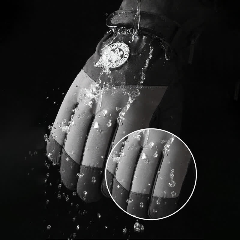 Guantes impermeables con forro polar para esquí al aire libre