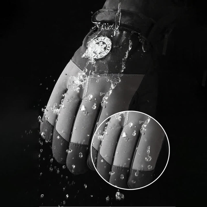 Guantes impermeables con forro polar para esquí al aire libre