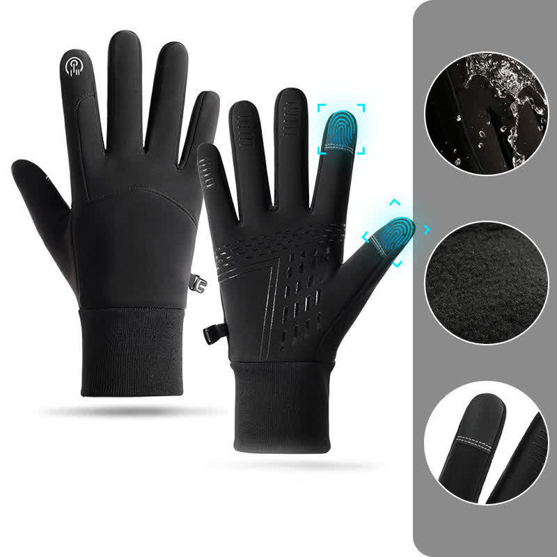 Guantes deportivos térmicos con pantalla táctil resistentes al frío