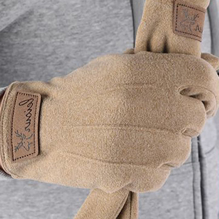 Guantes de invierno antideslizantes con pantalla táctil y dedos completos