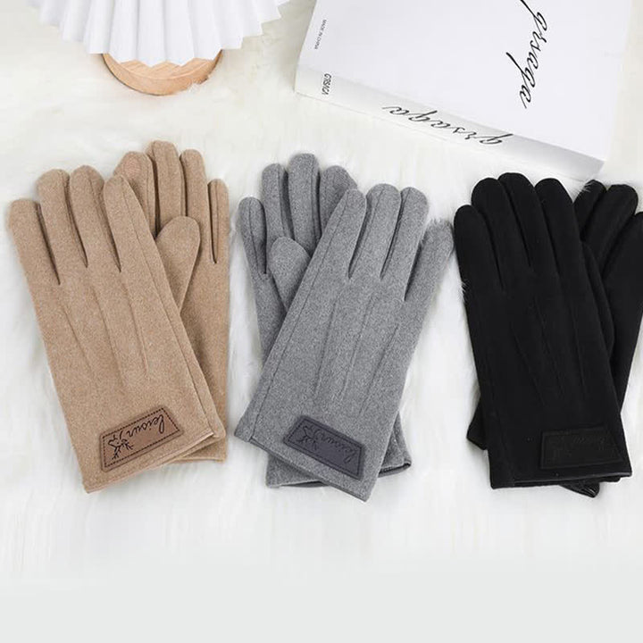 Guantes de invierno antideslizantes con pantalla táctil y dedos completos
