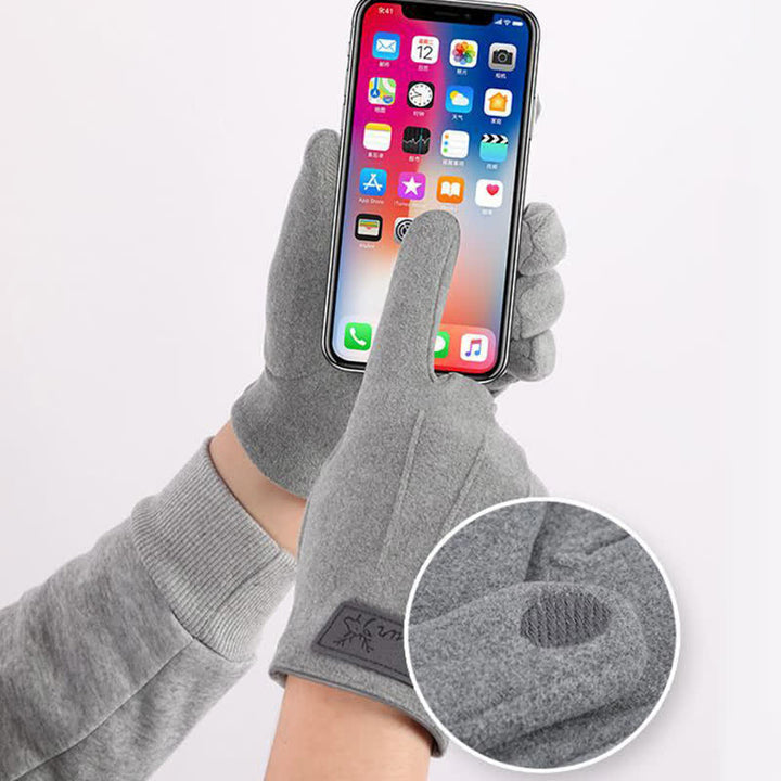 Guantes de invierno antideslizantes con pantalla táctil y dedos completos