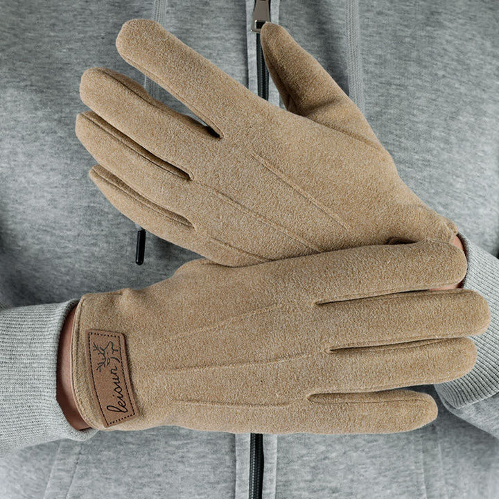 Guantes de invierno antideslizantes con pantalla táctil y dedos completos