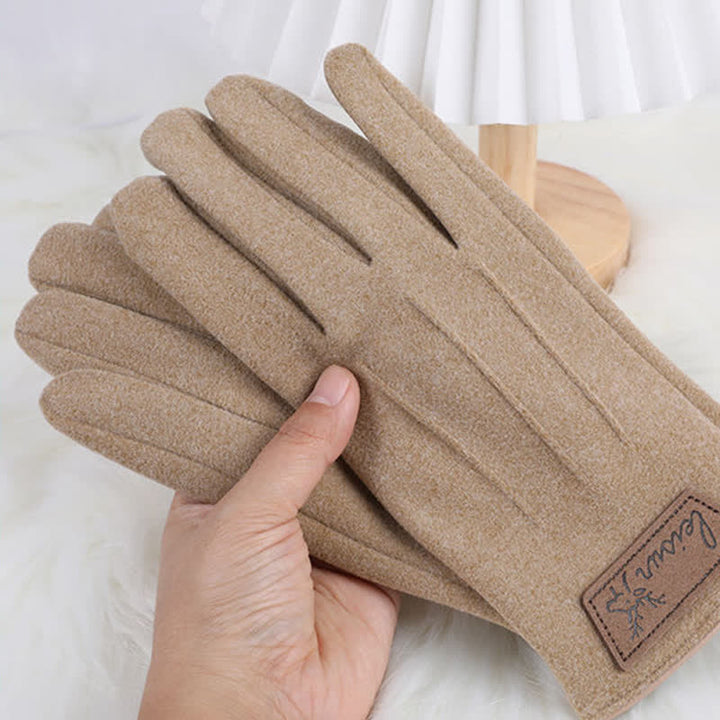 Guantes de invierno antideslizantes con pantalla táctil y dedos completos