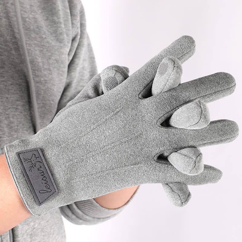 Guantes de invierno antideslizantes con pantalla táctil y dedos completos