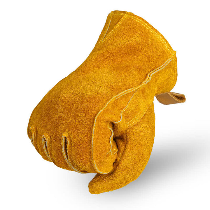 Guantes de trabajo con aislamiento para jardín de piel de vaca amarilla