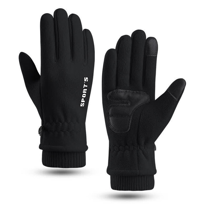 Guantes con puños elásticos afelpados y gruesos para clima frío
