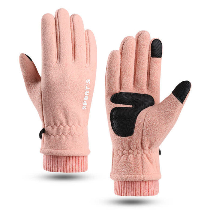 Guantes con puños elásticos afelpados y gruesos para clima frío