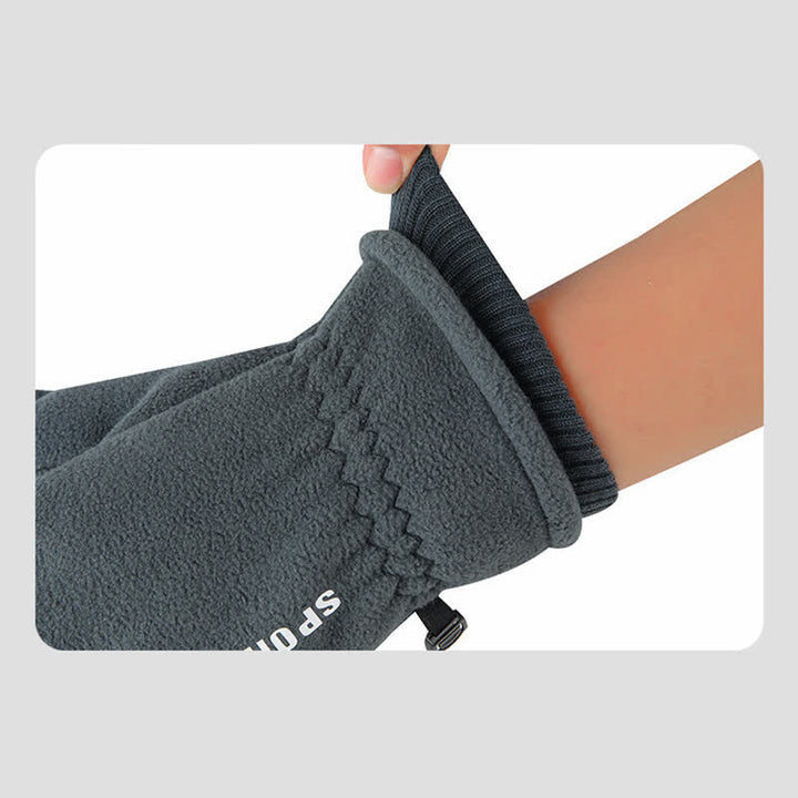 Guantes con puños elásticos afelpados y gruesos para clima frío
