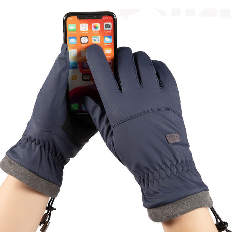 Guantes de montar con puños elásticos y pantalla táctil para exteriores en invierno