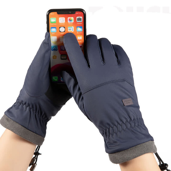 Guantes de montar con puños elásticos y pantalla táctil para exteriores en invierno
