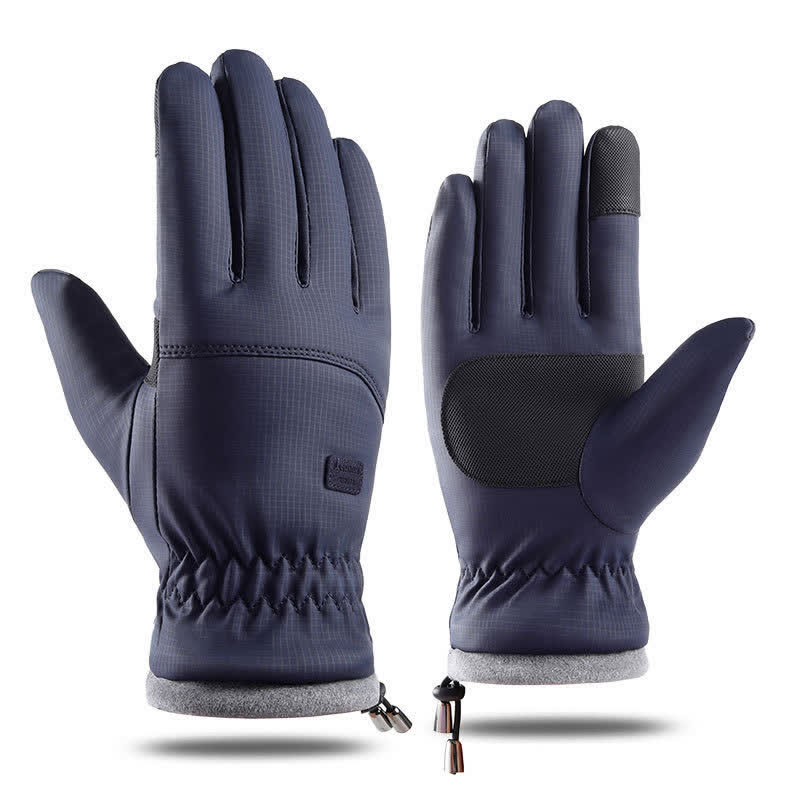 Guantes de montar con puños elásticos y pantalla táctil para exteriores en invierno