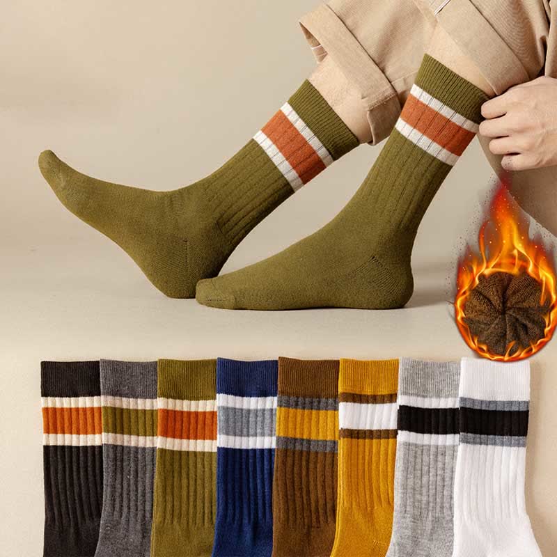 Calcetines casuales de rayas en bloques multicolor