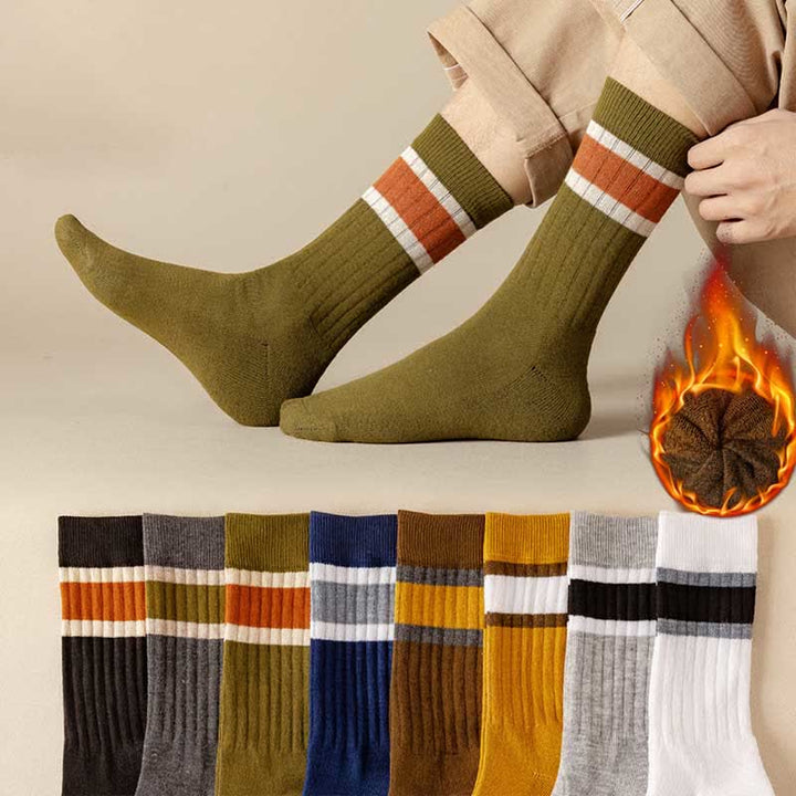 Calcetines casuales de rayas en bloques multicolor