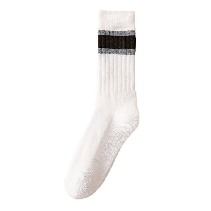 Calcetines casuales de rayas en bloques multicolor