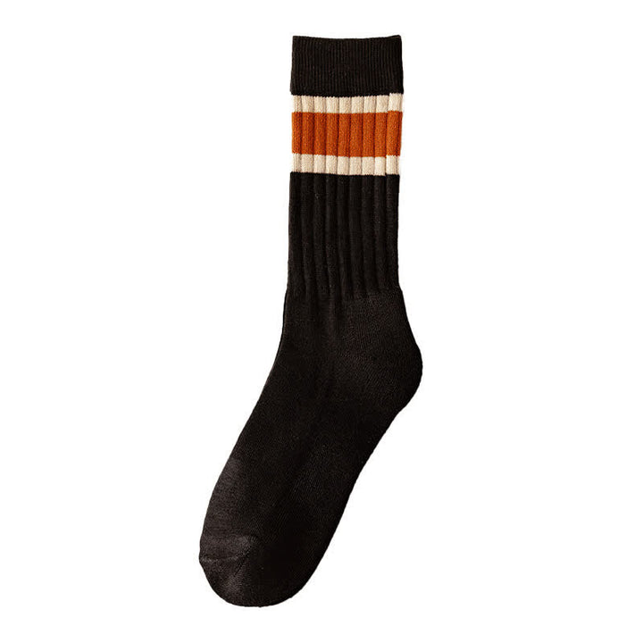 Calcetines casuales de rayas en bloques multicolor