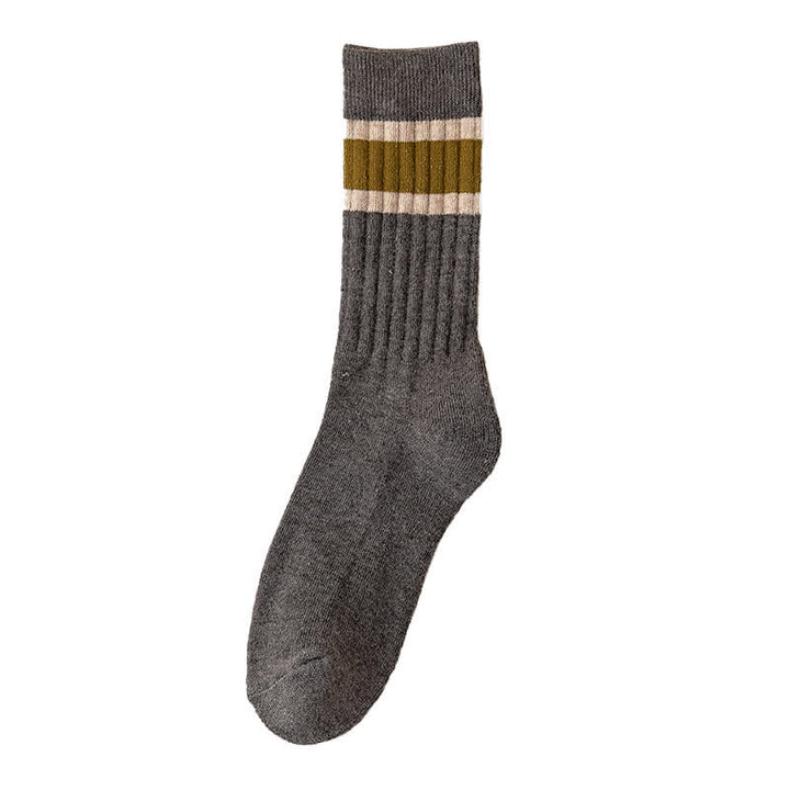 Calcetines casuales de rayas en bloques multicolor