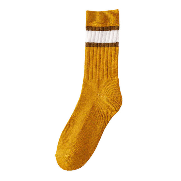 Calcetines casuales de rayas en bloques multicolor
