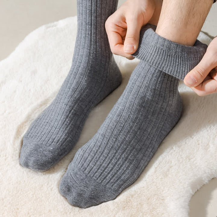 Calcetines de hombre cómodos, transpirables y de color sólido