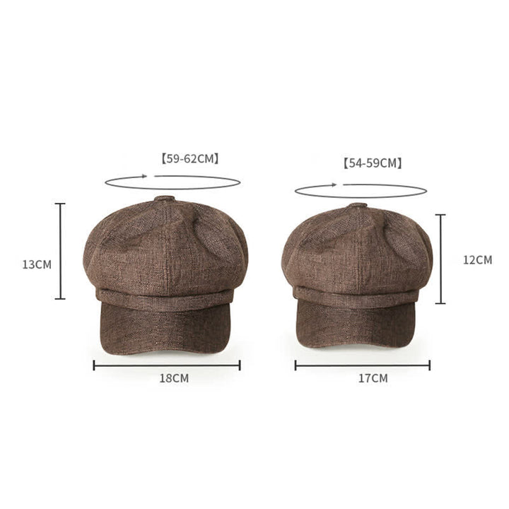 Sombrero de boina transpirable octogonal vintage Newsboy