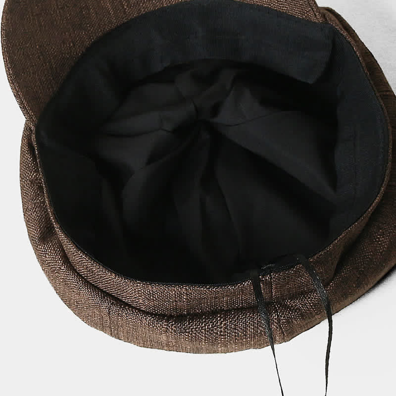 Sombrero de boina transpirable octogonal vintage Newsboy