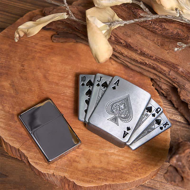 Juego de hebillas de encendedor de Ace Poker DIY con forma de cabra fantasma