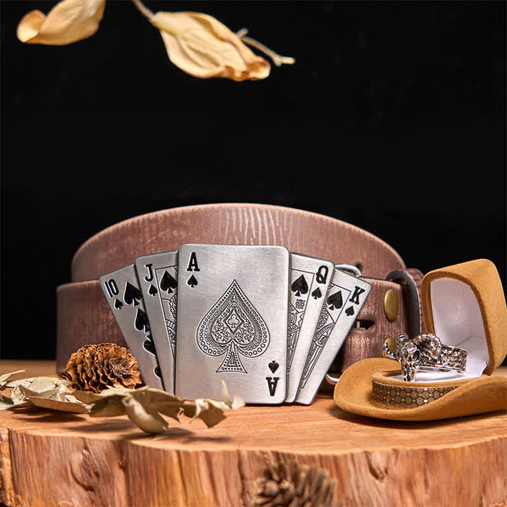 Juego de hebillas de encendedor de Ace Poker DIY con forma de cabra fantasma