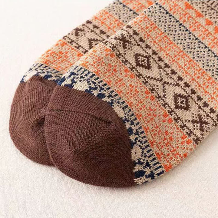 Calcetines de hombre con estampado de rombos pequeños de estilo étnico