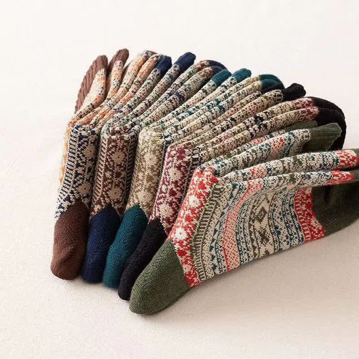 Calcetines de hombre con estampado de rombos pequeños de estilo étnico