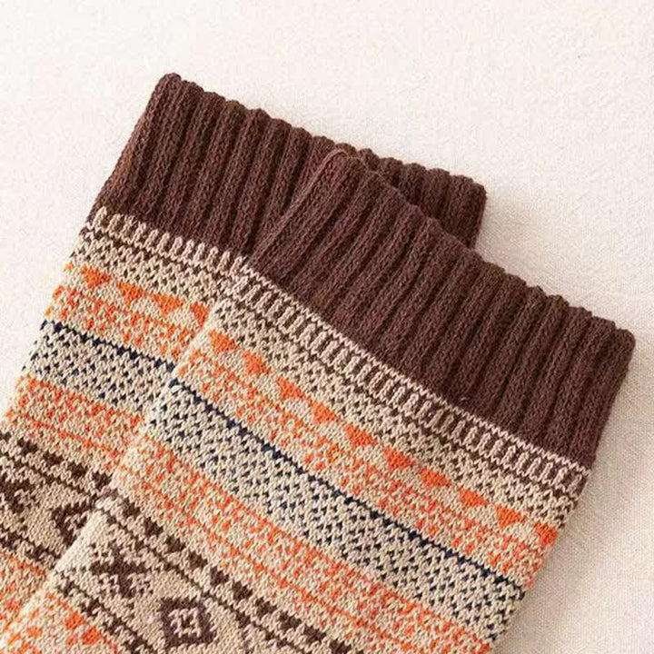 Calcetines de hombre con estampado de rombos pequeños de estilo étnico
