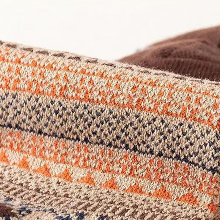 Calcetines de hombre con estampado de rombos pequeños de estilo étnico