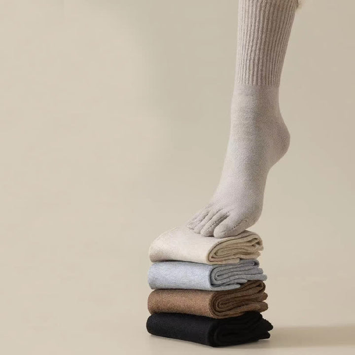 Calcetines deportivos de mezcla de lana con puntera dividida para hombre