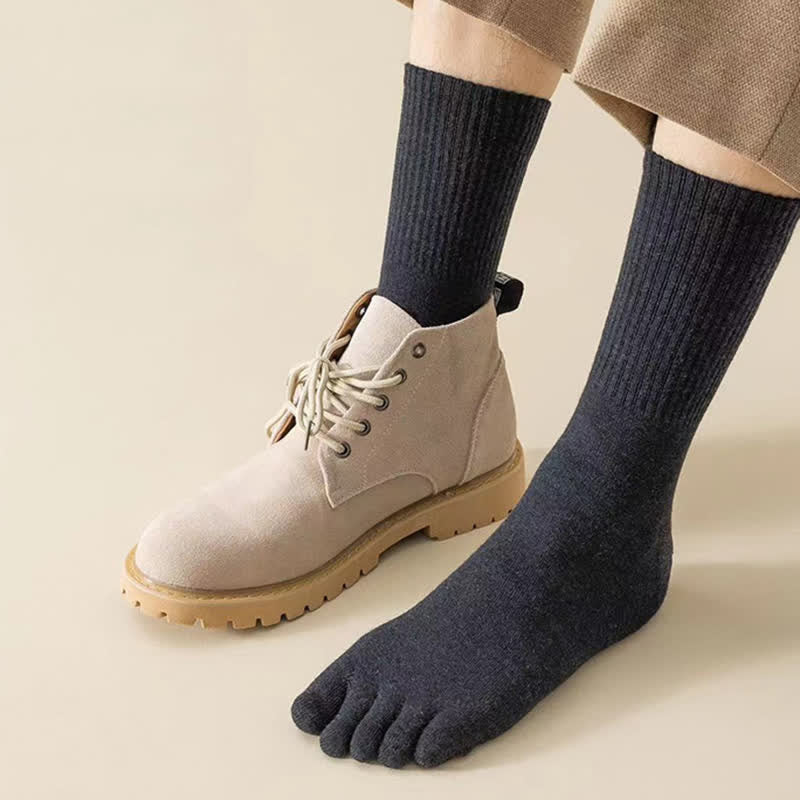 Calcetines deportivos de mezcla de lana con puntera dividida para hombre