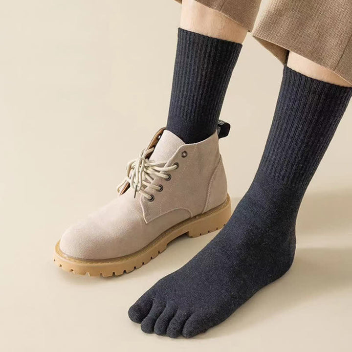 Calcetines deportivos de mezcla de lana con puntera dividida para hombre